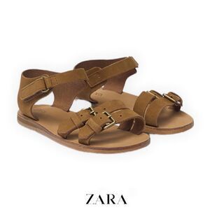 ZARA Kids | Brown | LEATHER SANDALS LIMITED EDITION